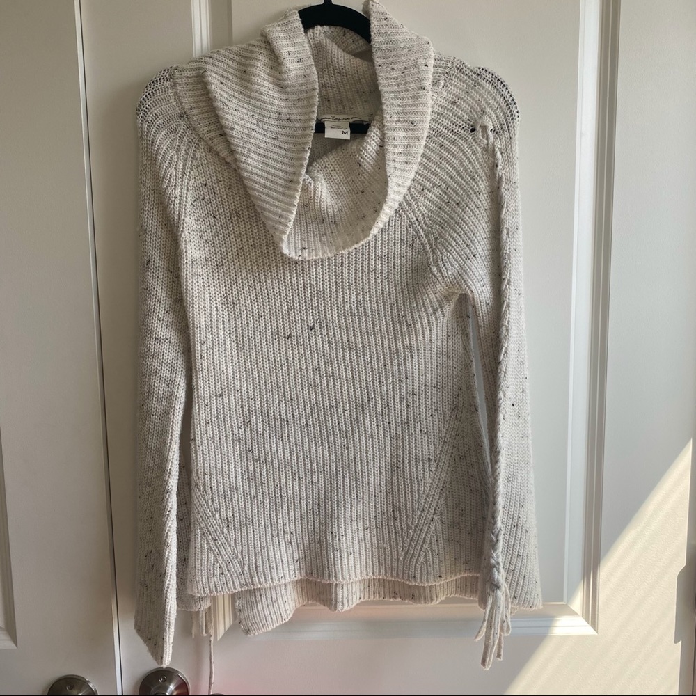 American Rag Tie Sleeve Cowl Neck Sweater